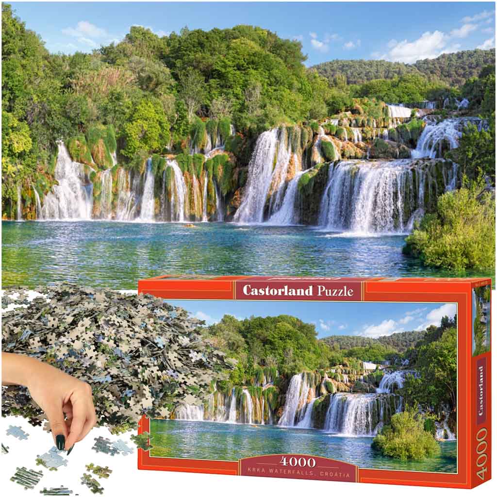 Levně KIK KX4775 CASTORLAND Puzzle 4000el. Vodopády Krka, Chorvatsko - Vodopády Krka