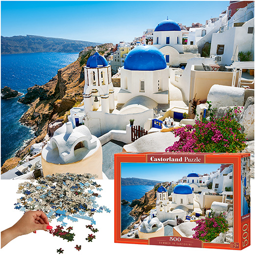 Levně KIK KX4784 CASTORLAND Puzzle 500el. Léto na Santorini AKCE