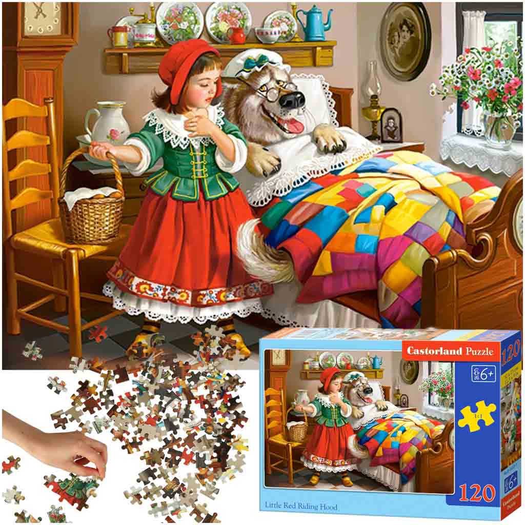 KIK KX4804 CASTORLAND Puzzle 120el. Červená Karkulka