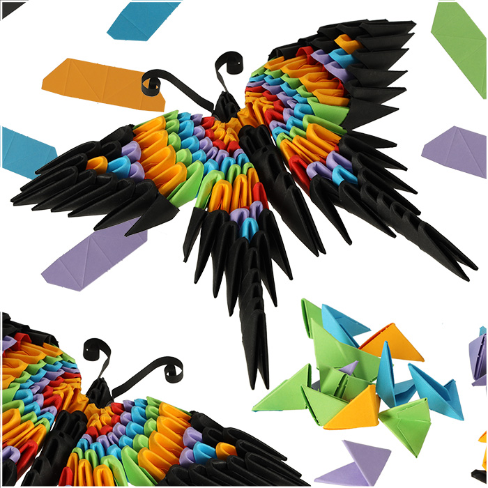 Levně KIK KX4850 ALEXANDER Origami 3D - Motýl 154el.