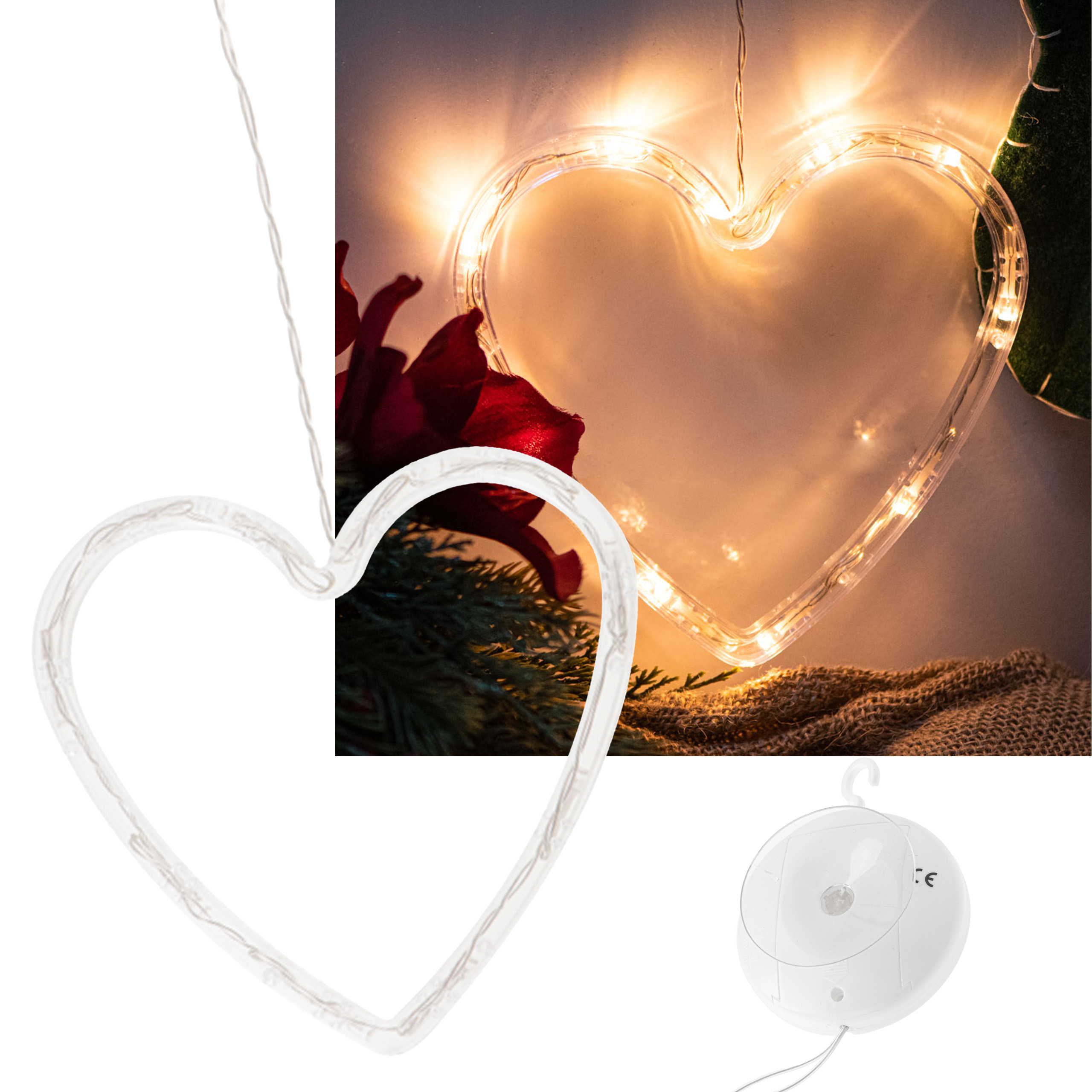 KIK KX5246 LED závěsná světla Vánoční dekorace srdce