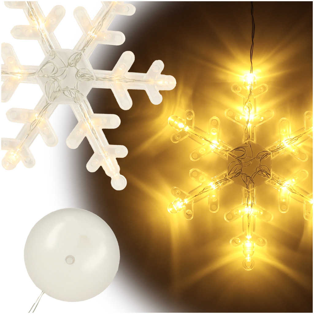 KIK KX5246_5 LED závěsná světla Vánoční dekorace sněhová vločka 45cm 10 LED diod