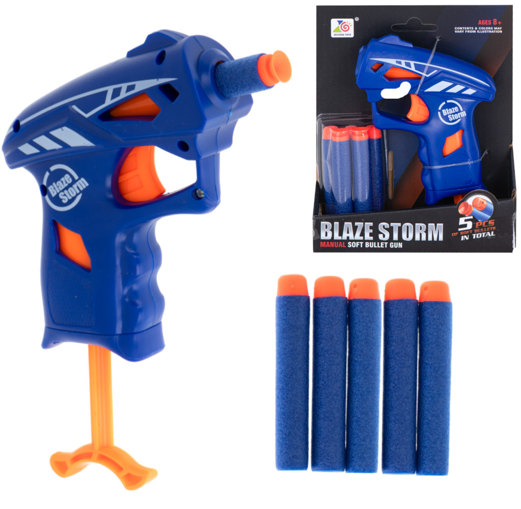 KIK KX6582 Automatická pistole na pěnové šipky Blaze Storm + 5 šipek