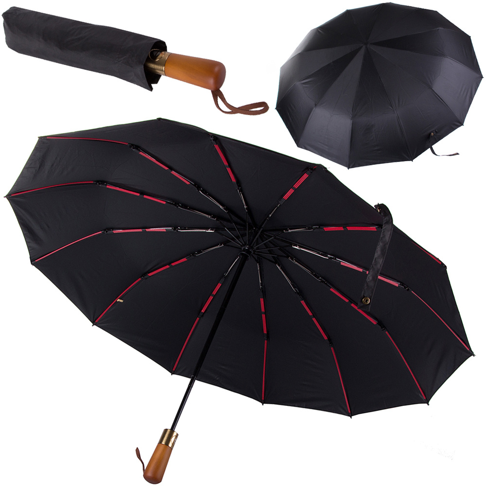 Levně Verk 25022 Skládací deštník 60 cm, černá