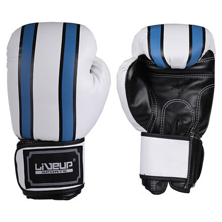 LiveUp Boxing gloves zápasové boxovací rukavice bílá-modrá hmotnost 12 oz