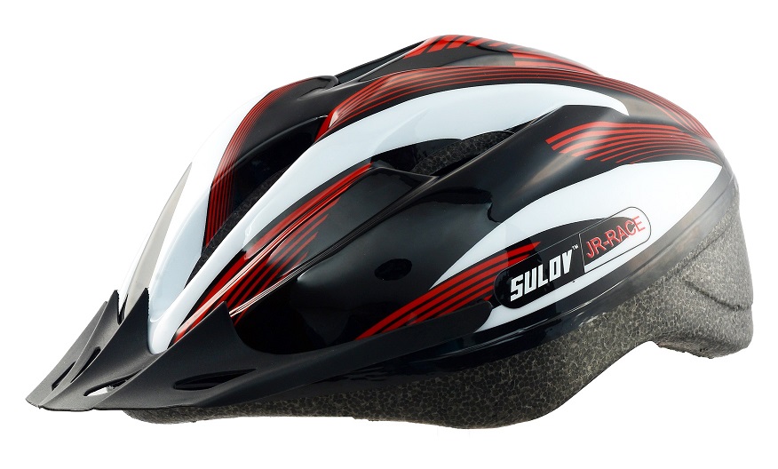 Levně SULOV® Dětská cyklo helma SULOV® JR-RACE-B, černo-bílá Helma velikost: S