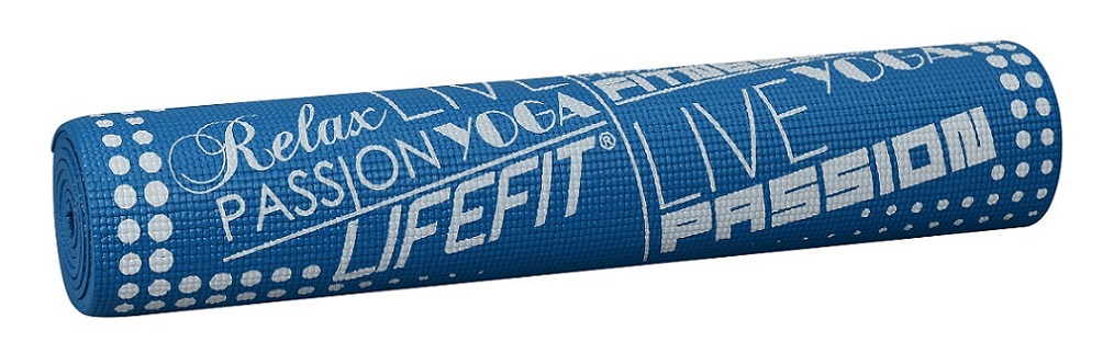 LIFEFIT® Gymnastická podložka LIFEFIT® SLIMFIT PLUS, 173x58x0,6cm, modrá