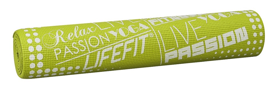 LIFEFIT® Gymnastická podložka LIFEFIT® SLIMFIT PLUS, 173x58x0,6cm, světle zelená