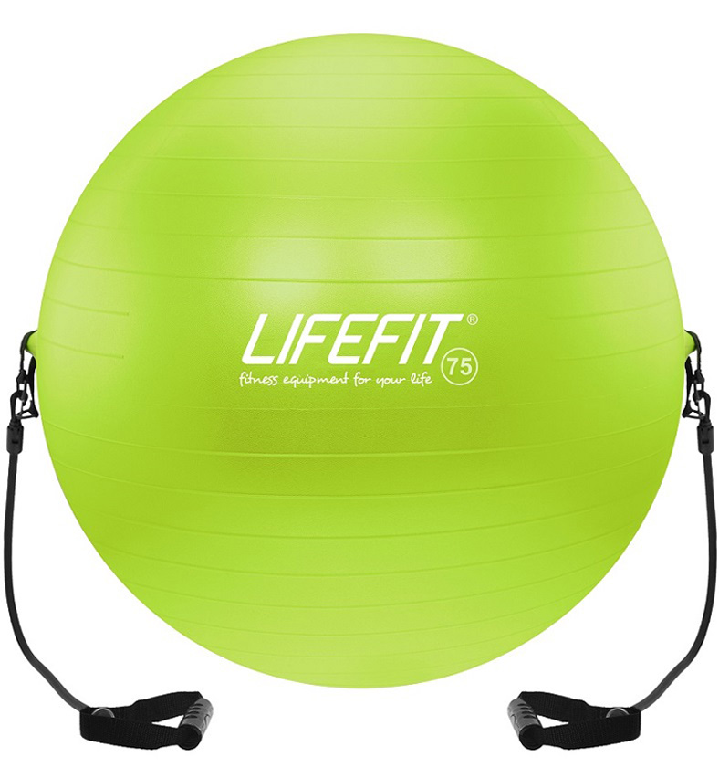 LIFEFIT® Gymnastický míč s expanderem LIFEFIT® GYMBALL EXPAND 75 cm