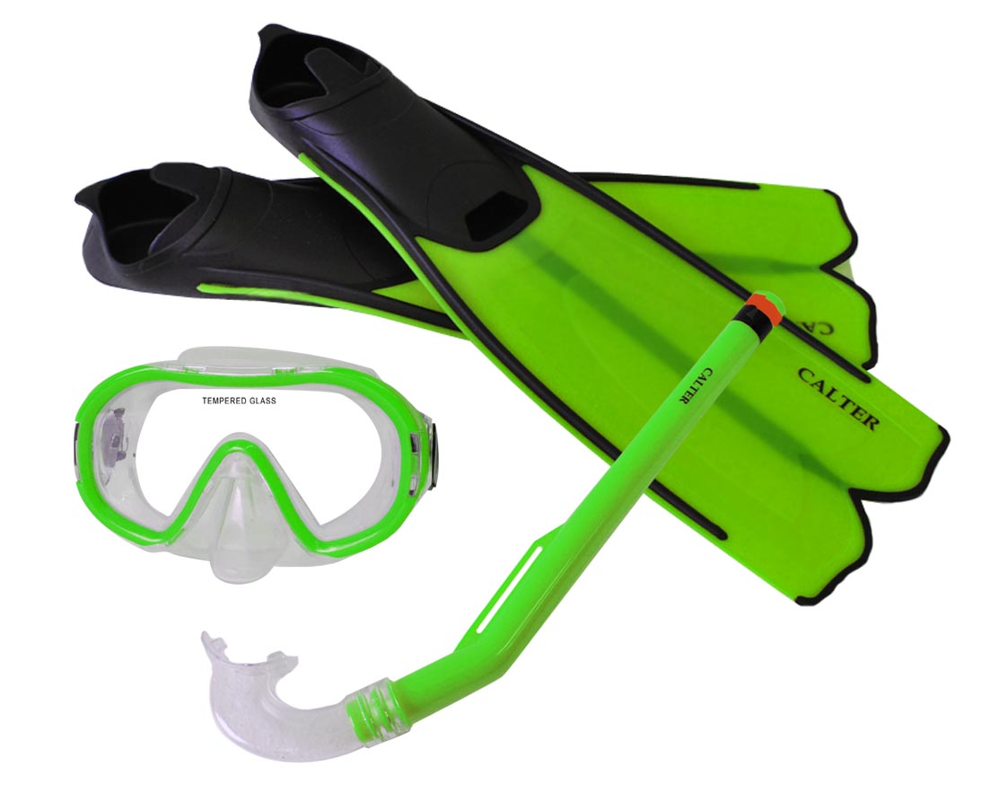 RULYT® Potápěčský set CALTER® KIDS S06+M168+F41 PVC, zelený