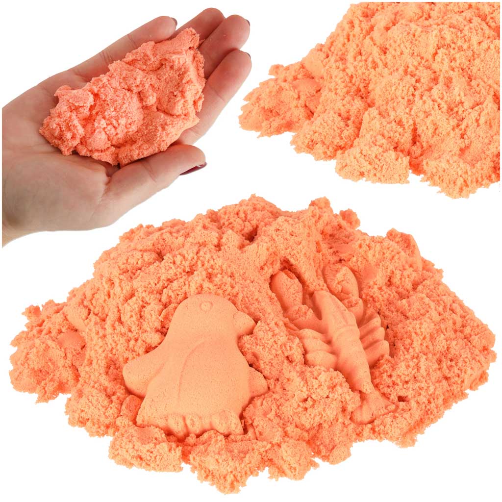 KIK KX9568_7 Kinetický písek 1 kg v sáčku oranžový AKCE