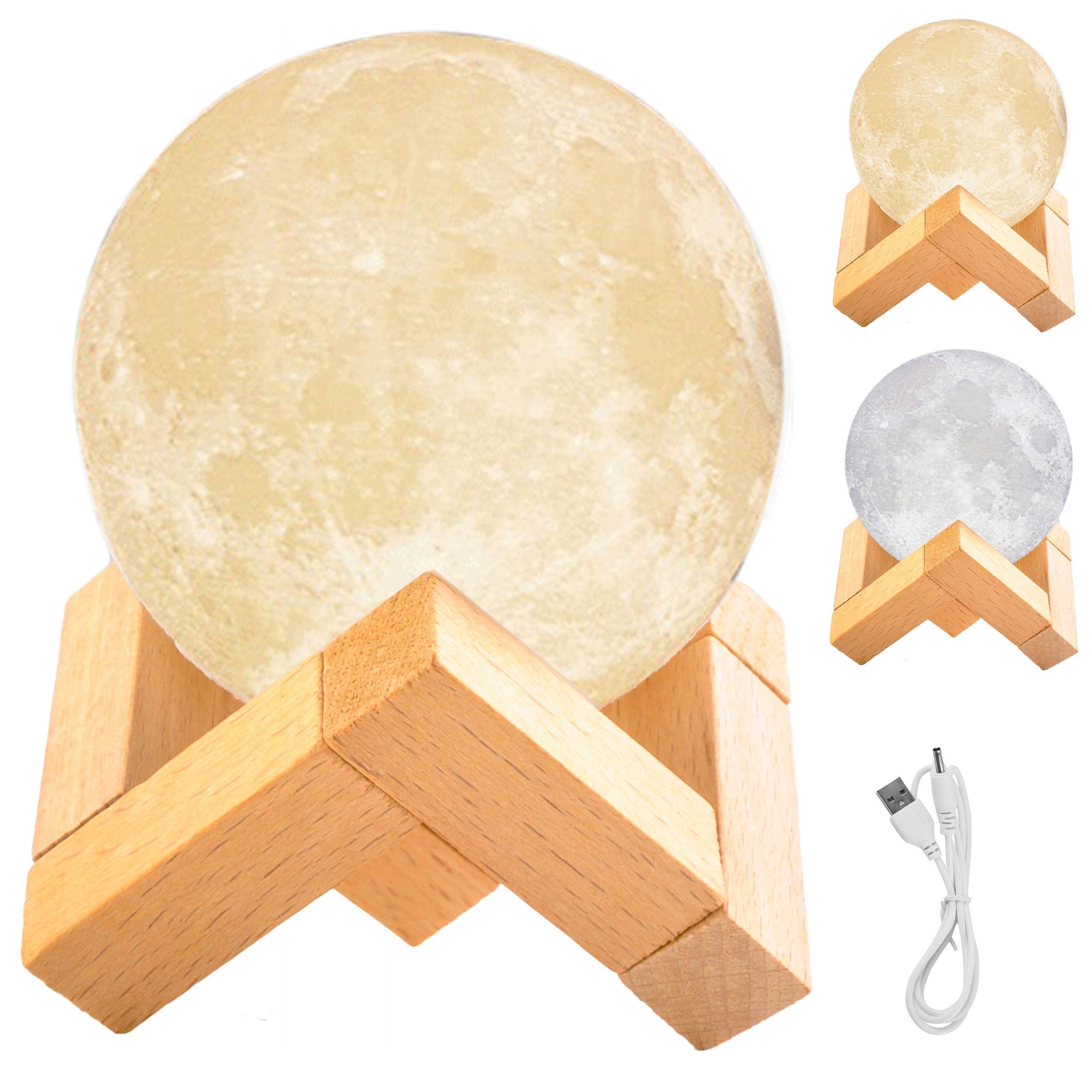 Levně ISO 3D Lampička měsíc Moon Light 8 cm, 9509