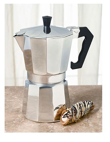 Levně Verk 07004 Moka konvice na 9 šálků, 450ml - stříbrná