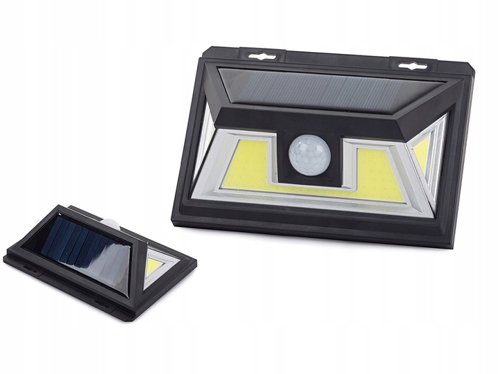 Levně Verk 01389 Nástěnné solární svítidlo s pohybovým senzorem - 74 LED COB