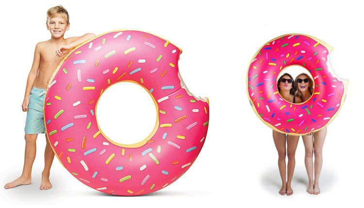 Levně DAALO Obří nafukovací Donut 120 cm - růžový