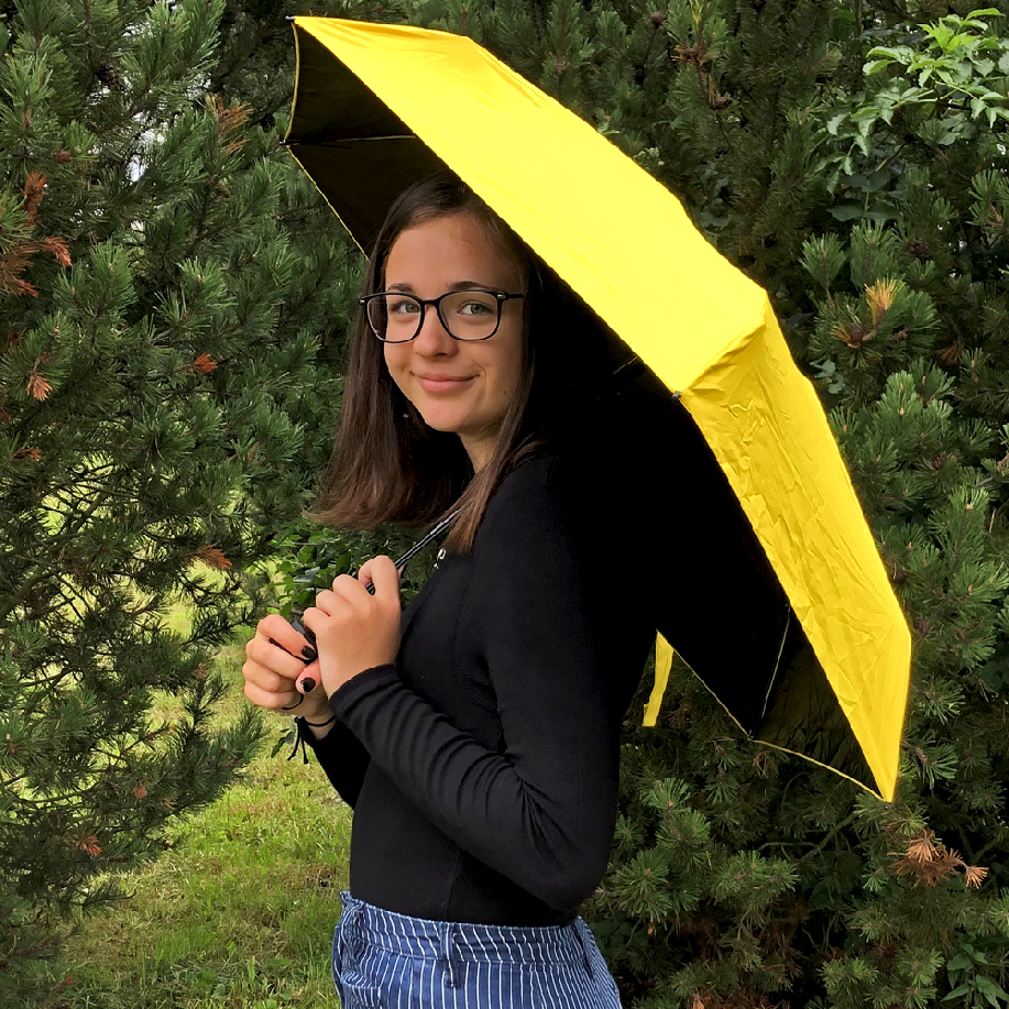 Levně DAALO Skládací deštník - žlutý
