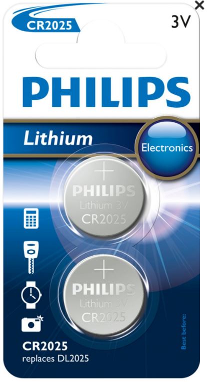 Levně Philips Lithium CR2025, 2ks