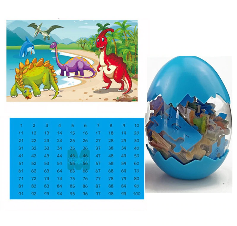 Levně DAALO Dinosauří puzzle - modré