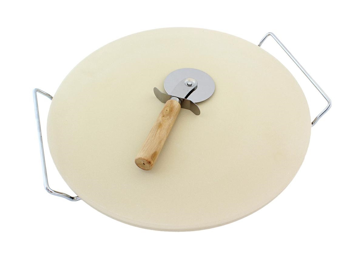 Levně APT AG680 Pizza set - kameninová deska Ø 33 cm + kráječ