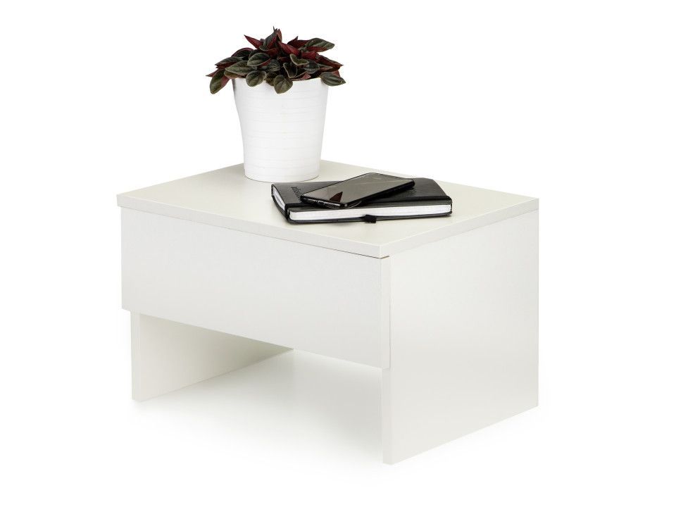 Levně ModernHOME Noční stolek, šuplík bílá, HMBT005