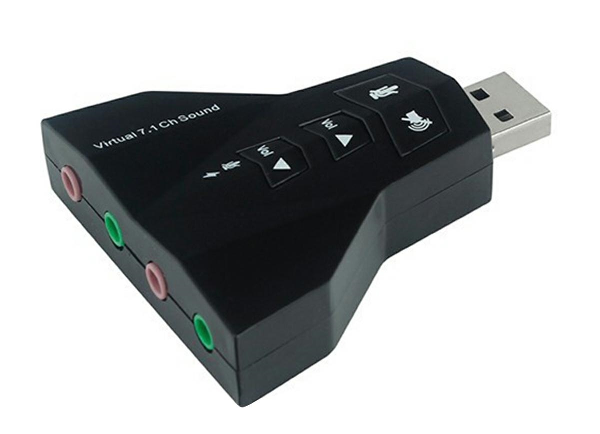 Levně APT AK103D USB Zvuková karta Virtual 7.1 CH