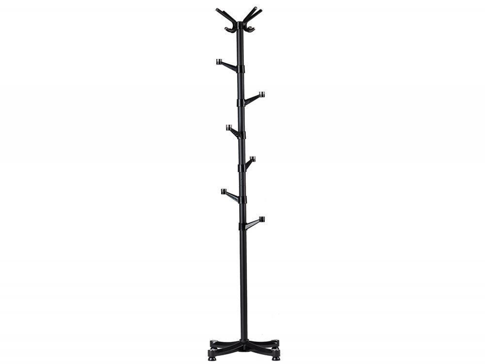 ModernHome Stojanový věšák 180x48cm - černý, YLT-0610 BLACK