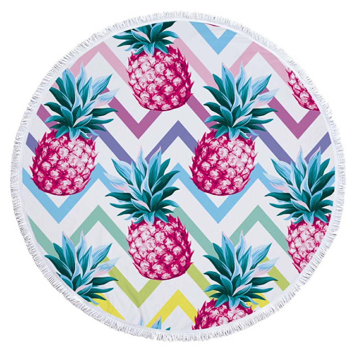 APT BQ50D Kulatá plážová osuška Ananas 150 cm