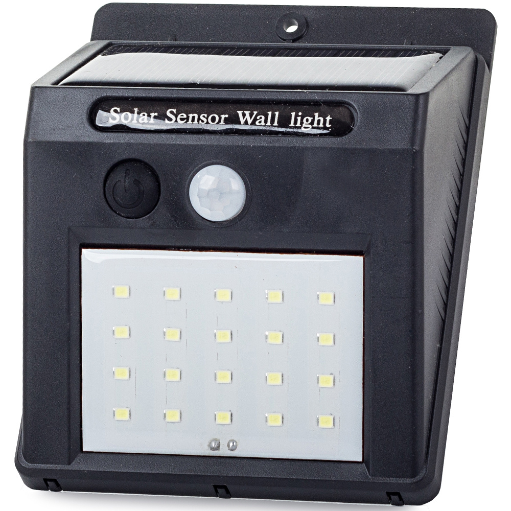 Levně Verk 01376 Nástěnné solární svítidlo s pohybovým senzorem - 20 LED