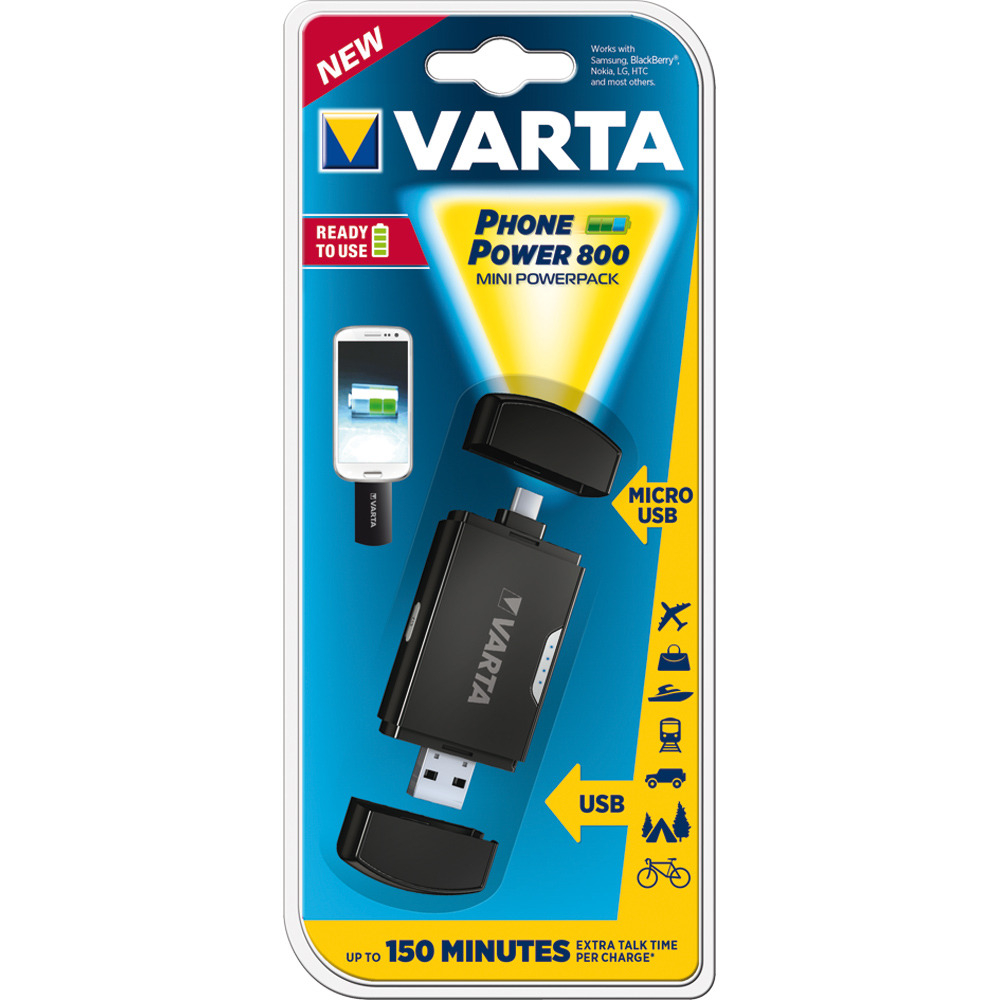 VARTA Mini PowerPack nabíječka 400 mAh, černá