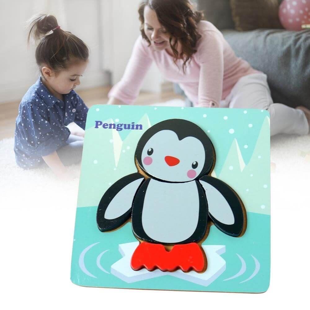DAALO Dřevěné puzzle pro nejmenší - tučňák - AKCE!