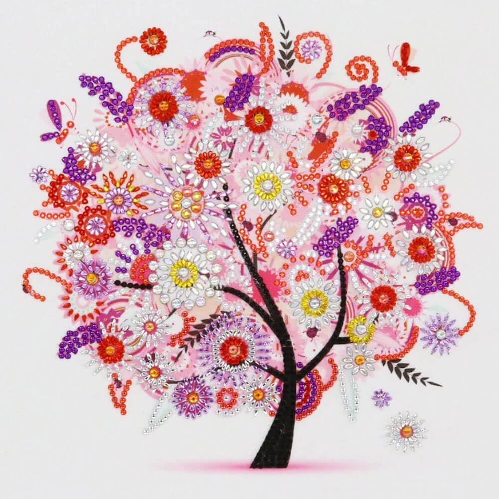 Levně DAALO Diamantové malování speciální - růžový strom - AKCE!