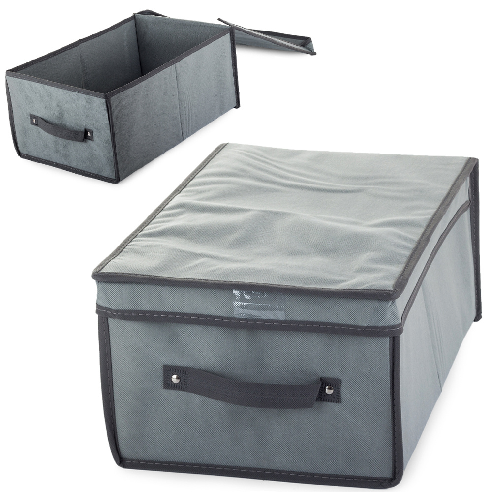 Levně Verk 01321 Úložná krabice s odklápěcím víkem 45x30x20cm šedá