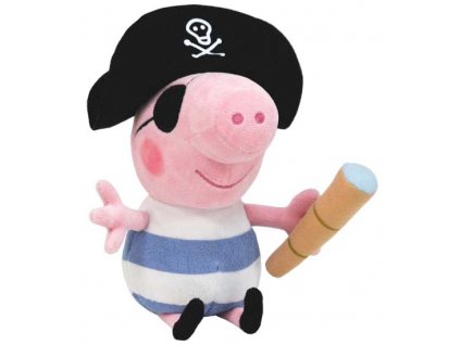Prasátko Peppa plyšový Tom pirát 25cm