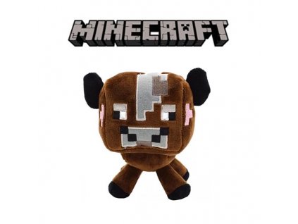 Plyšová hnědá kravička ze hry Minecraft - 23 cm