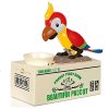 Pokladnička na mince - hladový papoušek červený