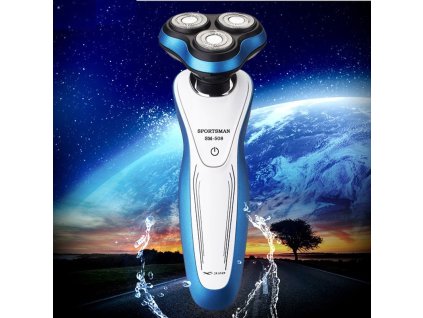 Sportman Waterproof Rechargeable Triple Blade Rotary Electric Shaver With 4D Floating Structure Electric Shavers For Men