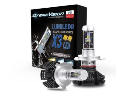 Set dvou výkonných LED autožárovek H4, 2x 50W  LED H4-2x 50W