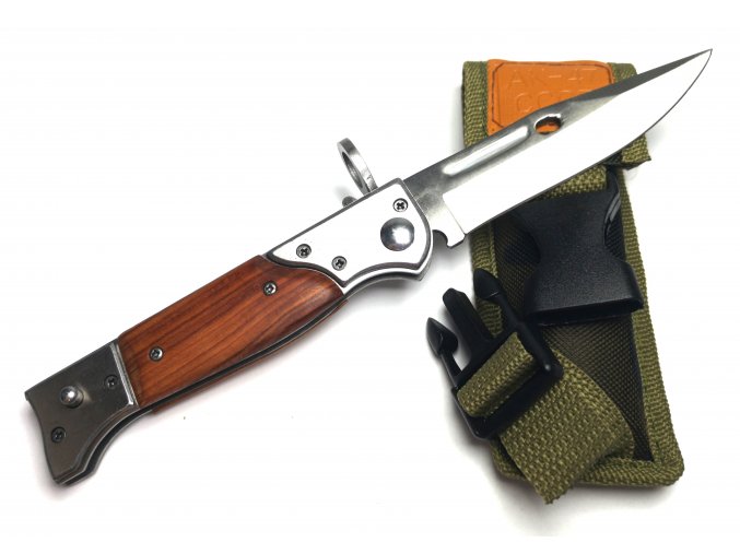 Vystřelovací nůž AK-47 s dřevěným obložením 22 cm