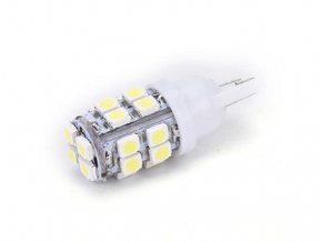 Set dvou LED žárovek 5W do auta s paticí T10, SMD čip 30528, 120lm, svit bílá  LED 2x T10-5 2835