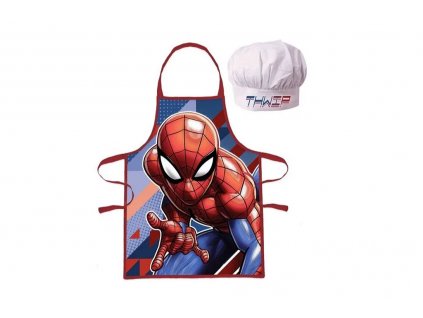 Chlapecká kuchařská zástěra Disney s čepicí Spiderman 02