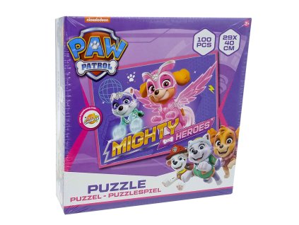 Dívčí puzzle Tlapková Patrola 100 dílků - Neohrožení hrdinové