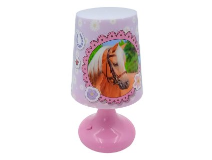 Stolní LED lampička fialková - Kůň