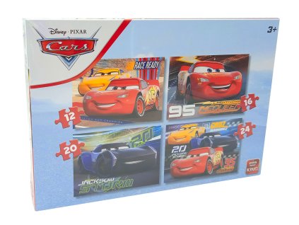 Dětské pohádkové puzzle 4v1 - Cars
