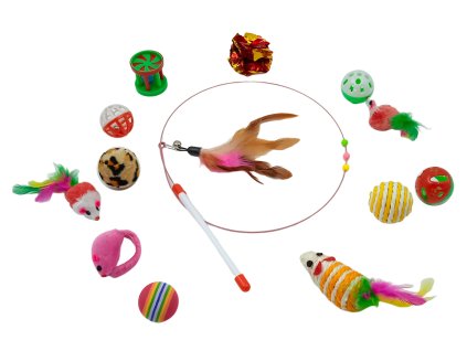 21dílná sada hraček pro kočky