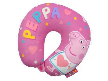 Oboustranný cestovní polštář sv. růžový - Prasátko Peppa