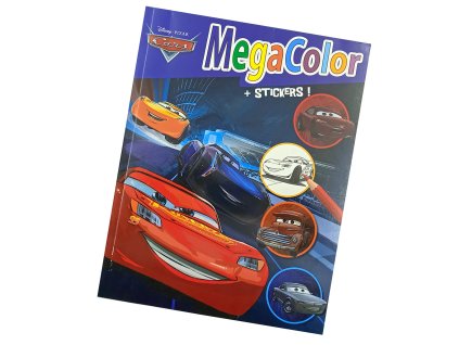 Omalovánky MegaColor se samolepkami - Cars