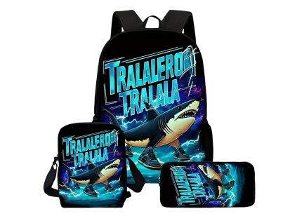 Školní sada 3ks - Batoh, penál, svač. taška - Tralalero tralala