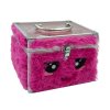 Plyšový kosmetický kufřík s make-upem - Tmavě růžové zvířátko