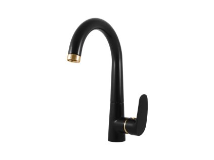 AMUR - Dřezová baterie, Černá matná/Zlatá AM719.0CMATZ, RAV Slezák (Barva Černá matná/Zlatá, Rozměr 3,8")