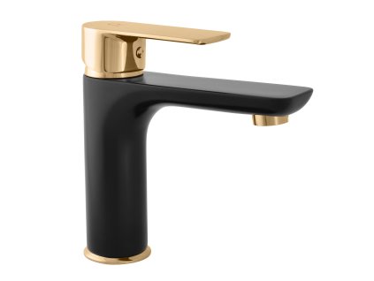 VLTAVA - Umyvadlová baterie bez výpusti, Černá matná/Zlatá VT528.0CMATZ, RAV Slezák (Barva Černá matná/Zlatá, Rozměr 3,8")
